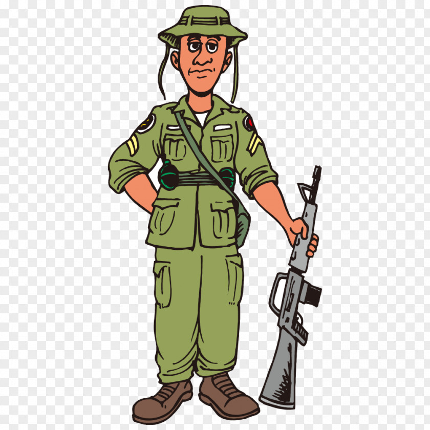 Soldier Cartoon Army PNG