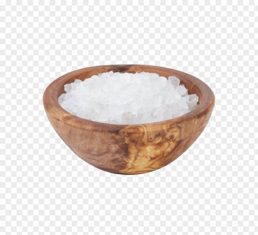 The Thick Salt In Wooden Bowl Sea Crystal PNG