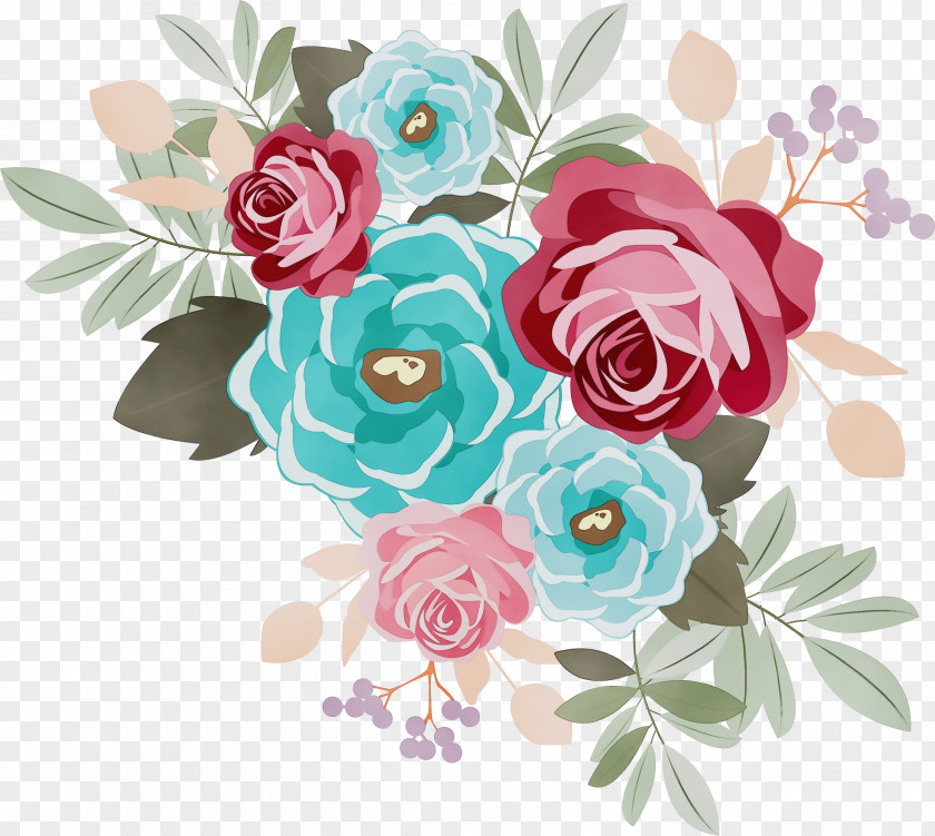 Turquoise Cut Flowers Garden Roses PNG