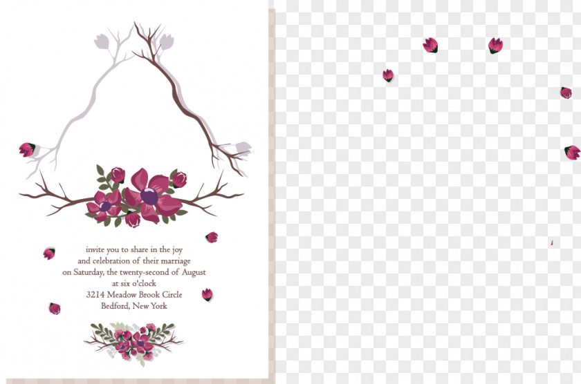 Wedding Label Convite Flower Marriage PNG