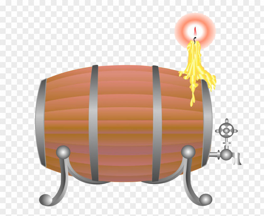 Cartoon Hand Painted Wine Barrels Cognac Beer Barrel Oak PNG