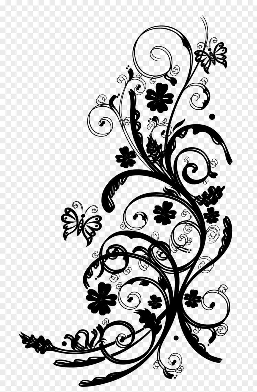 Flower Style Line Art PNG