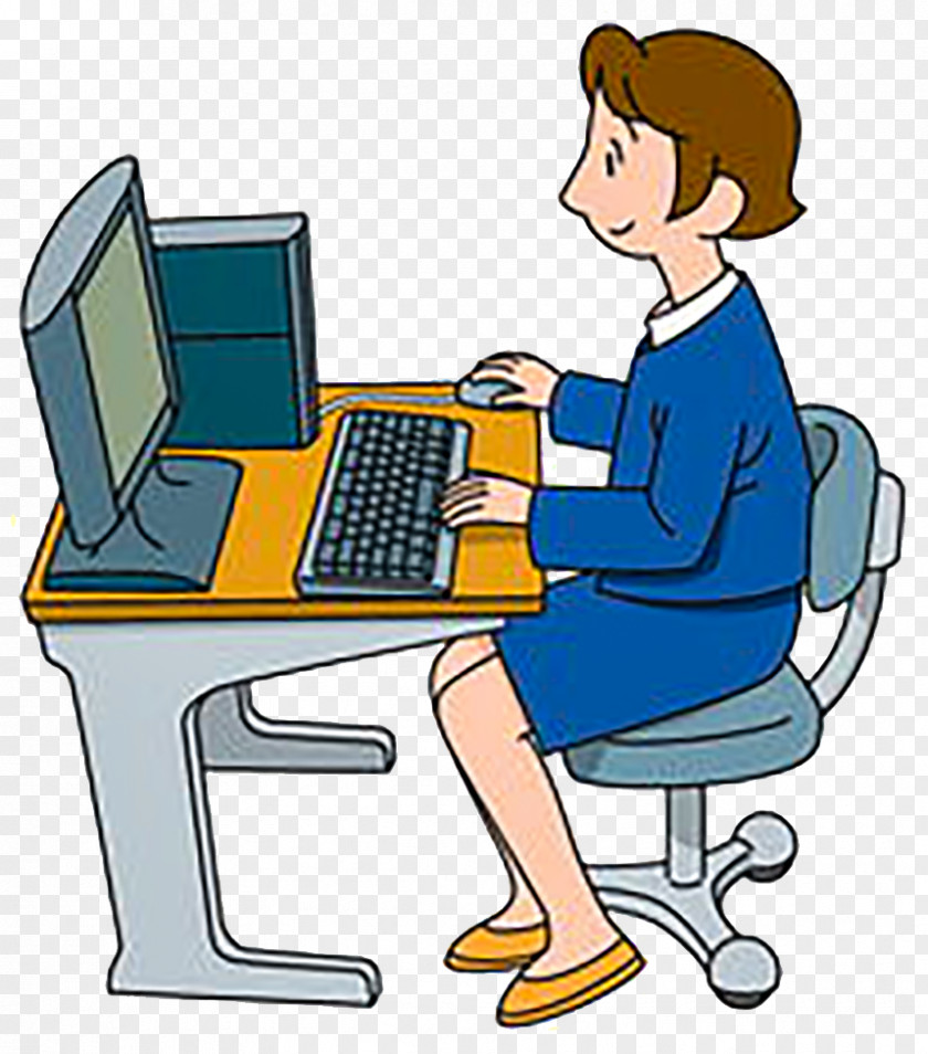 The Computer Desk Office Personal Clip Art PNG
