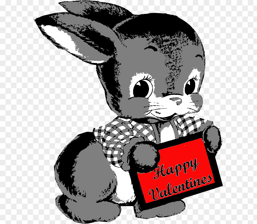 Valentine Valentine's Day Rabbit Greeting Clip Art PNG