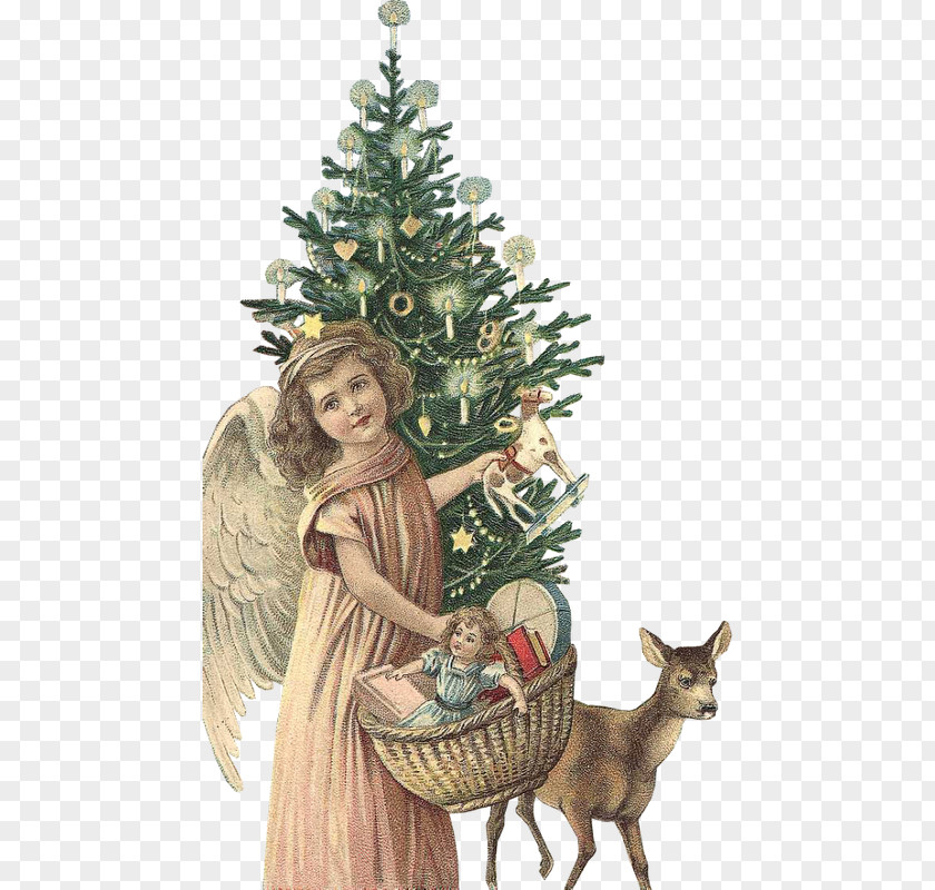 Victorian Angel Christmas Tree Ornament Day Weihnachtsengel PNG