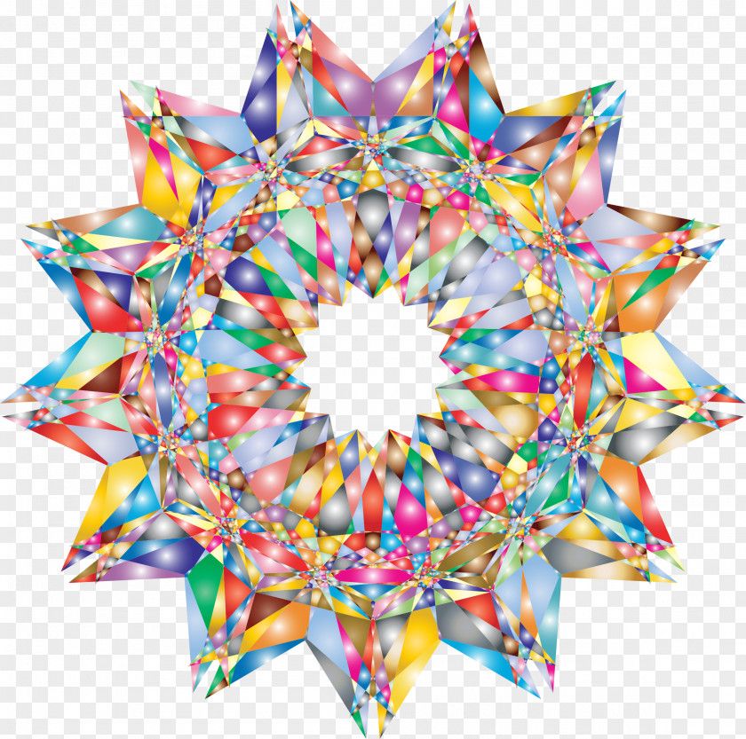 Abstract Geometric Star Geometry Symmetry Shape Kaleidoscope PNG