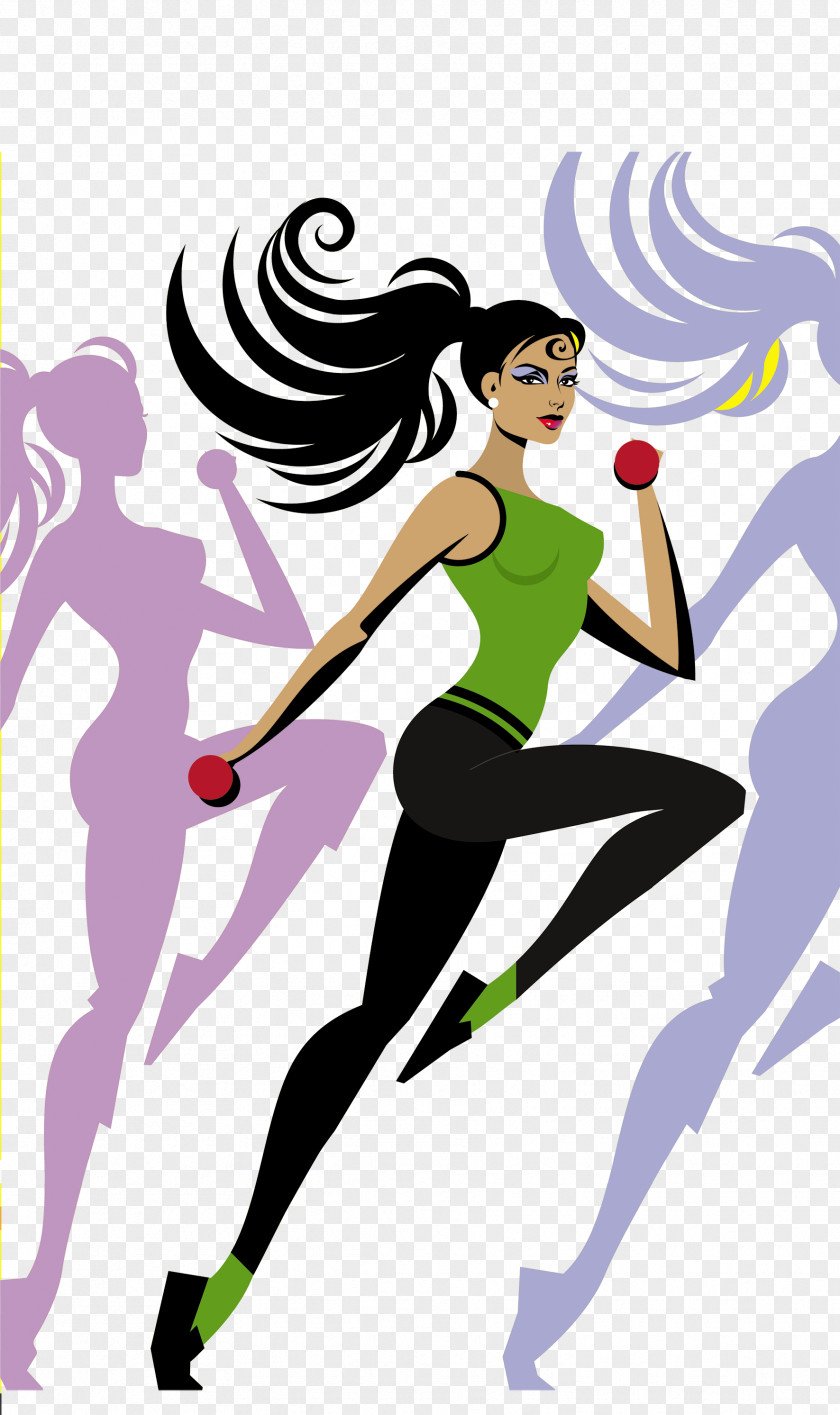 Sports Girls Physical Exercise Fitness Weight Loss General Training Centre PNG