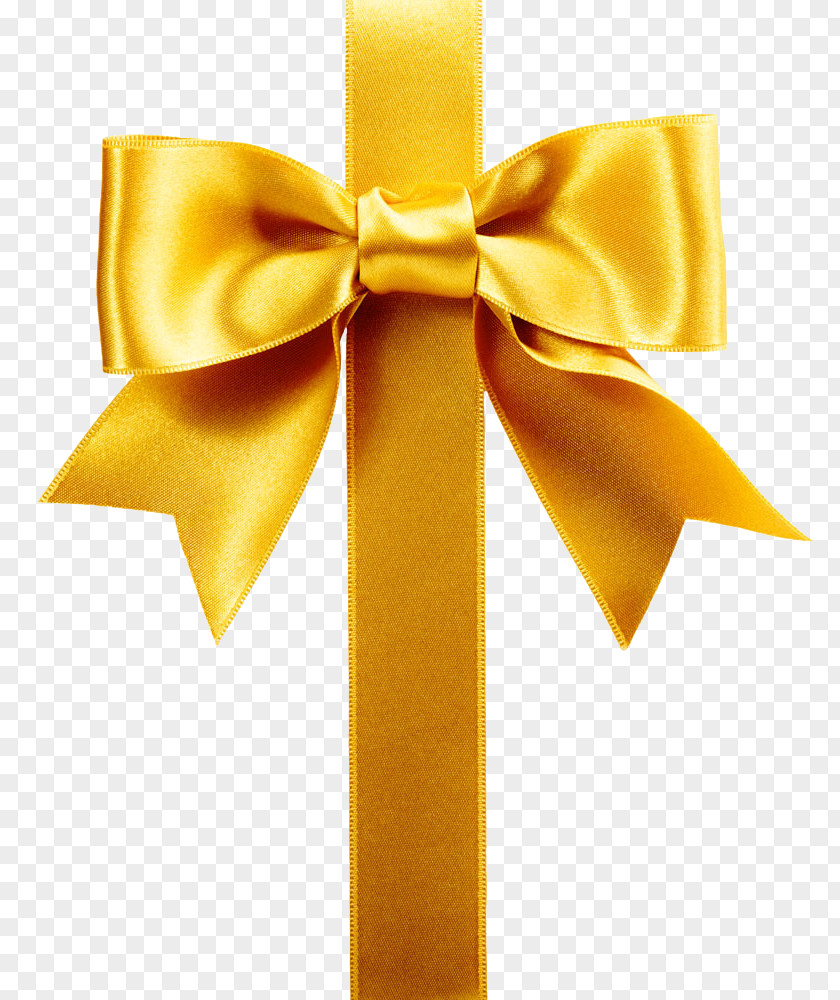 Golden Gift Bow Pattern Ribbon Wrapping Satin Stock Photography PNG