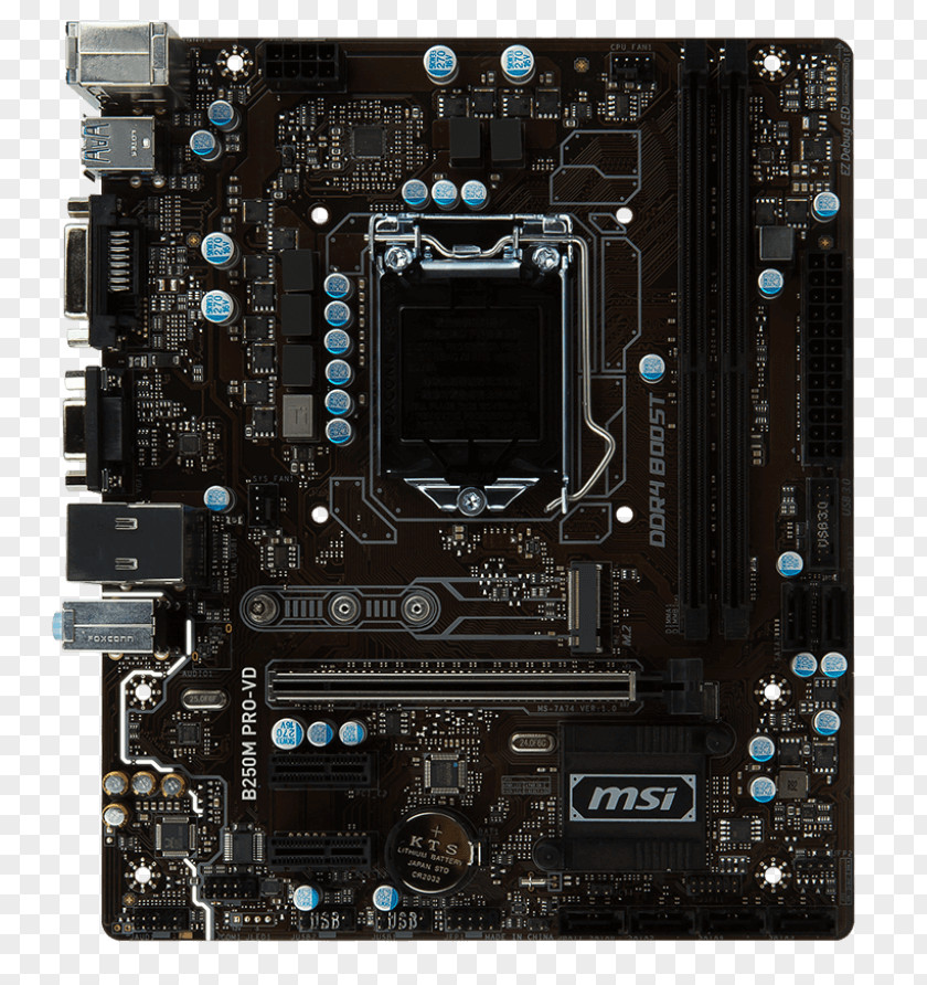 Intel LGA 1151 Motherboard MSI B350M PRO H110M PRO-VD PNG