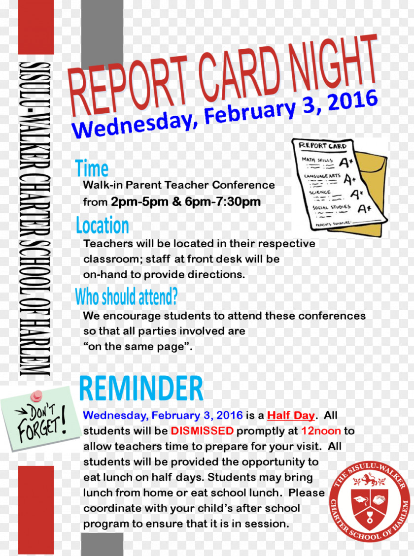 School Report Card Parent-teacher Conference Web Page PNG