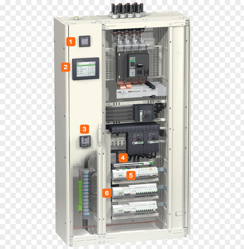 Panel Electric Circuit Breaker Schneider Distribution Board Electricity System PNG