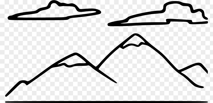 Mountain Clipart Black And White Drawing Clip Art PNG