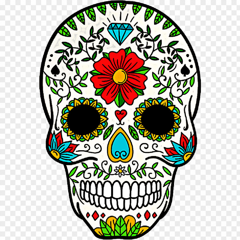Bone Skull Plant Visual Arts Sticker PNG