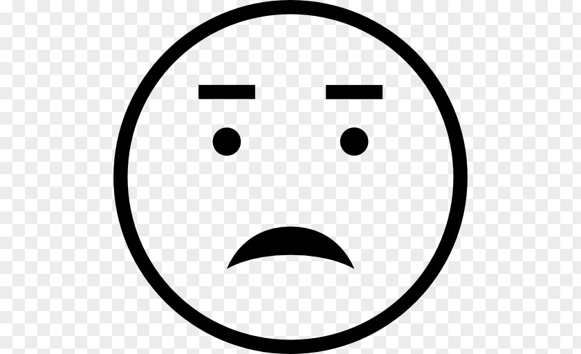 Face Emoticon Smiley Worry PNG