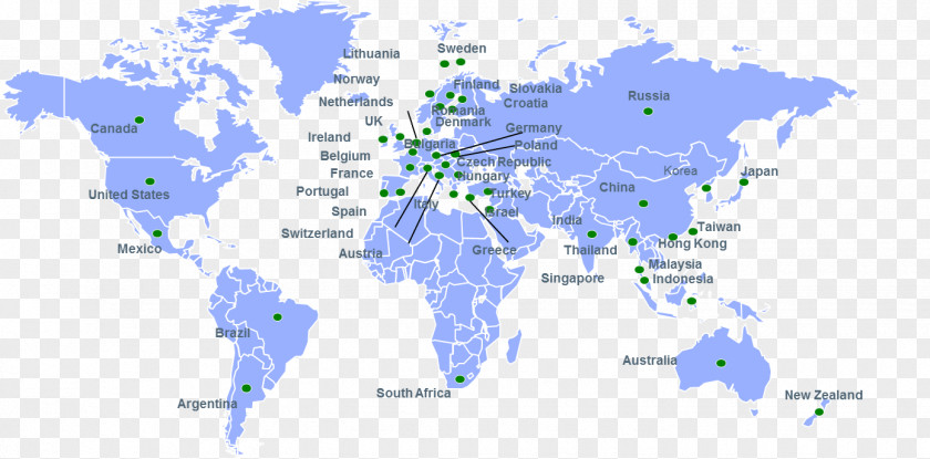 Global Network World Map Globe PNG