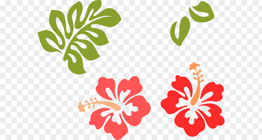 Hawaii Leaves Rosemallows Paper Flower Drawing PNG