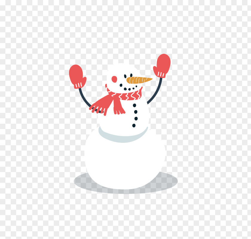 Beautiful Snowman Image Scarf Vector Graphics PNG