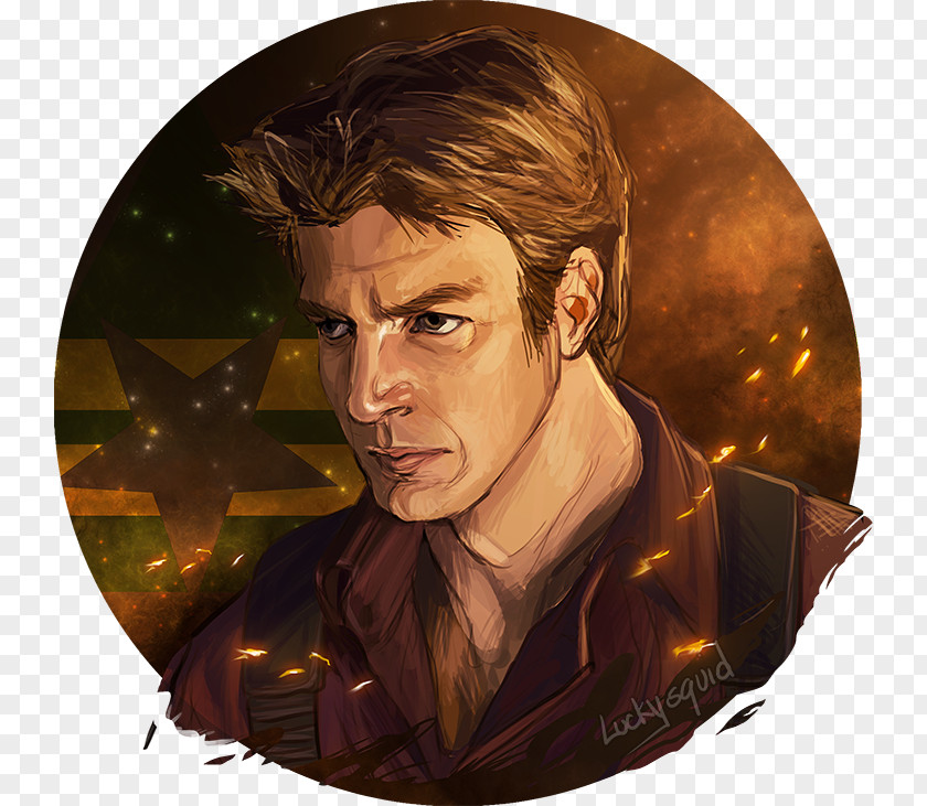 Nathan Fillion Malcolm Reynolds Firefly Fan Art Drawing PNG