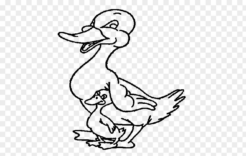 Duck The Ugly Duckling Aplyled Coloring Book Animal PNG