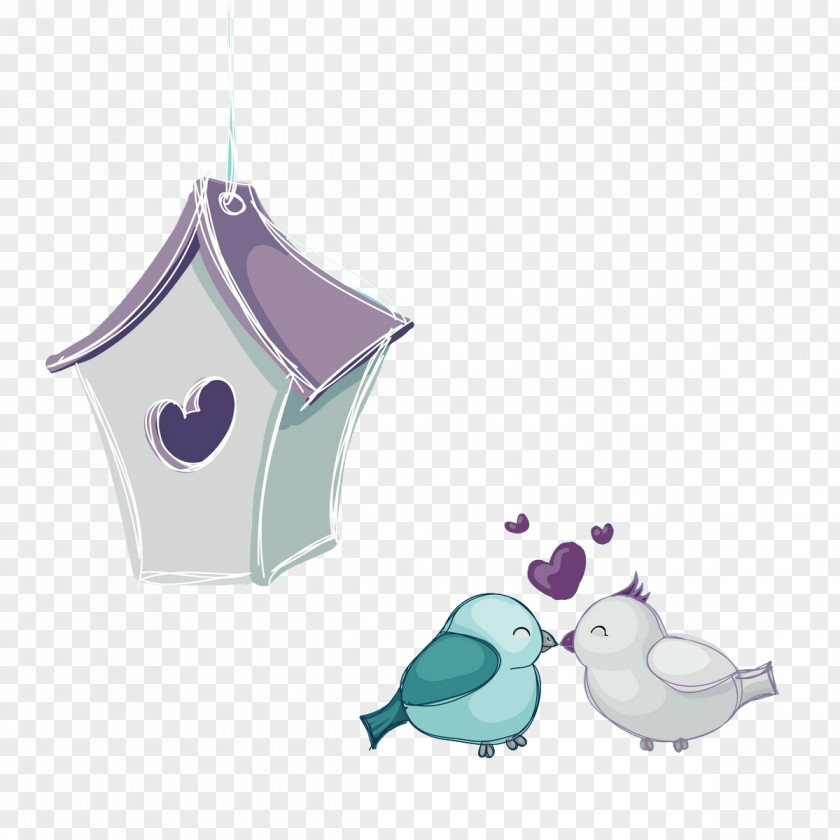 Love Birds Hand-painted PNG