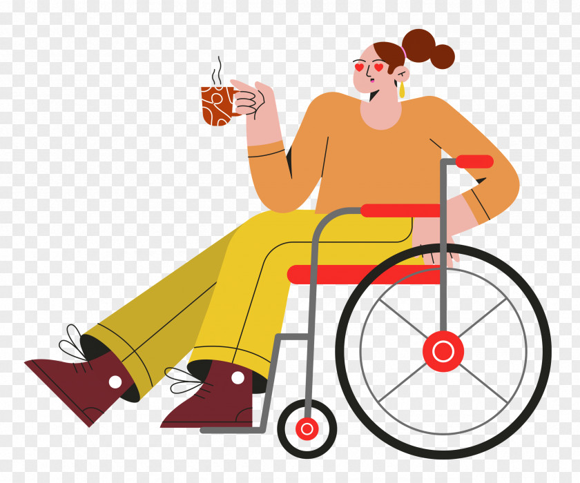 Sitting On Wheelchair PNG