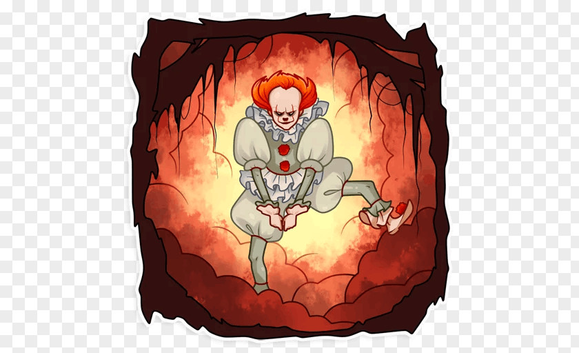 Stephen King It Sticker Decal Clown PNG