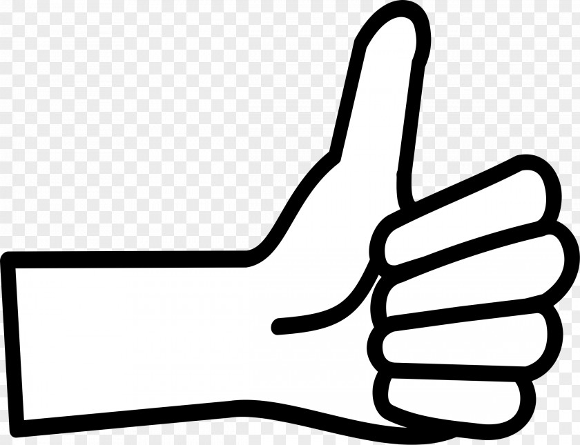 Thumbs Up YouTube Drawing Monochrome Clip Art PNG