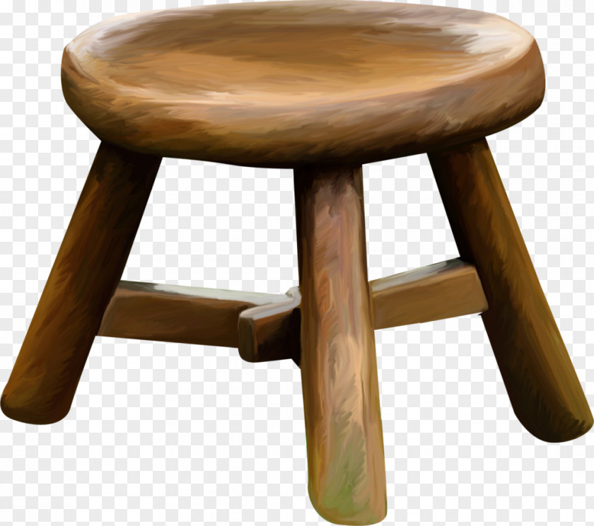 Chair Stool Bench Wood PNG