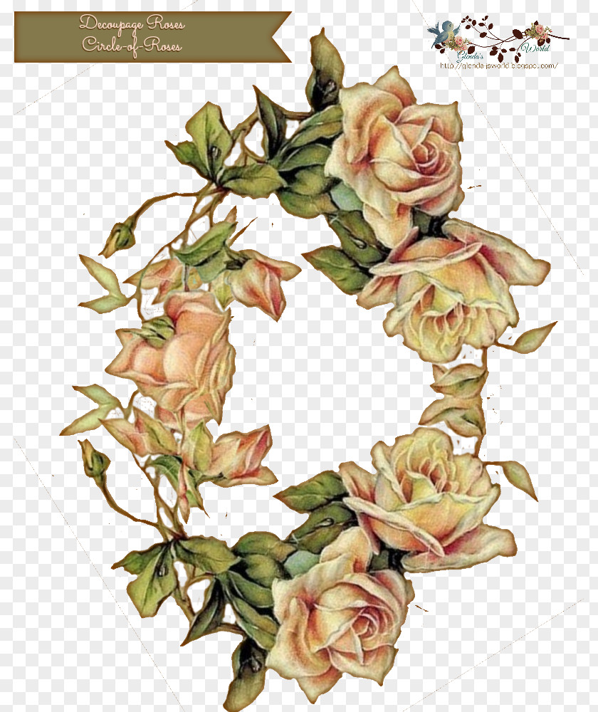 Design Garden Roses Paper Floral Decoupage PNG