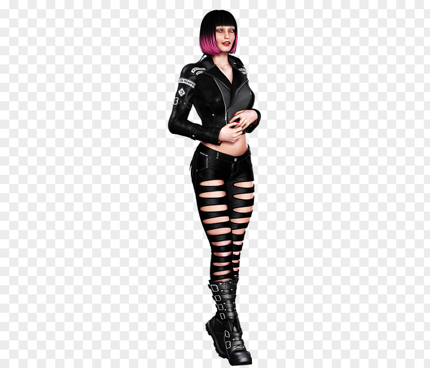 Female Soldier Fashion Leggings Public Domain PNG