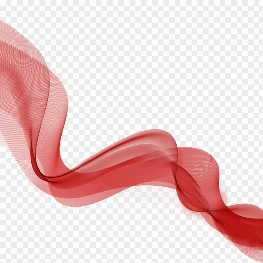 Red Ribbon Vector Material Resource PNG