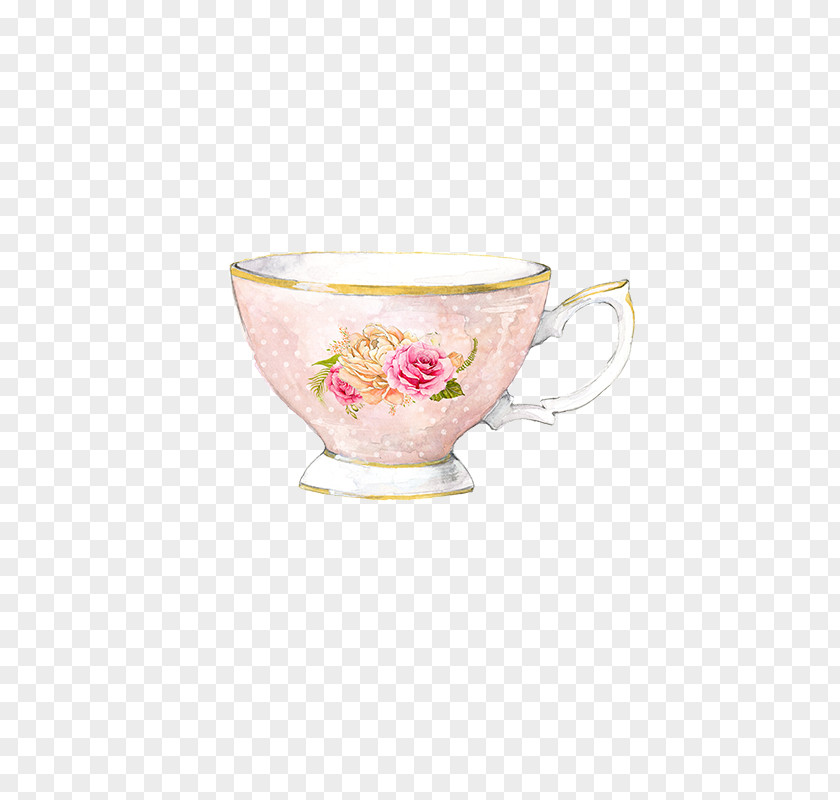 Rose Tea Teapot Teacup Coffee Cup Mug PNG