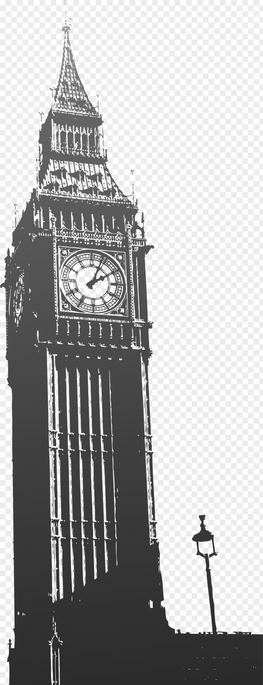 Vector UK Big Ben Clock Tower Tourist Attraction Landmark PNG