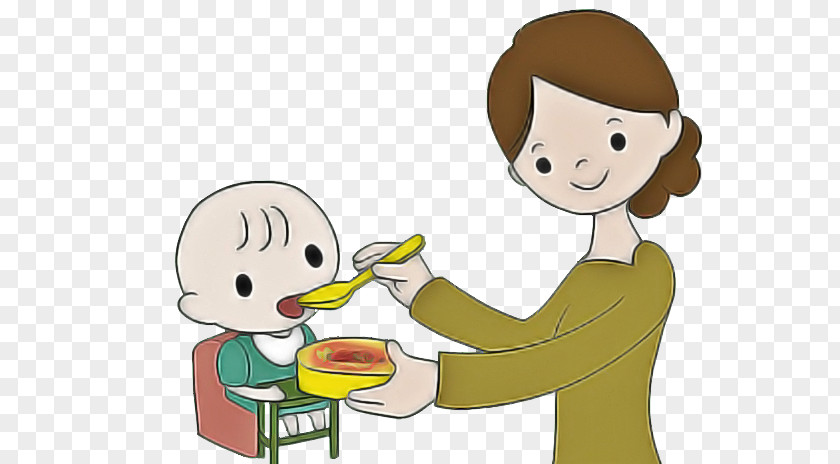 Cartoon Sharing Conversation Child Meal PNG