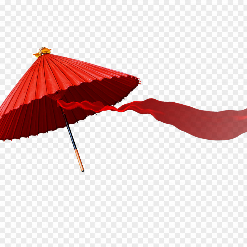China Wind Jiangnan Water Village Red Paper Umbrella Decoration PNG
