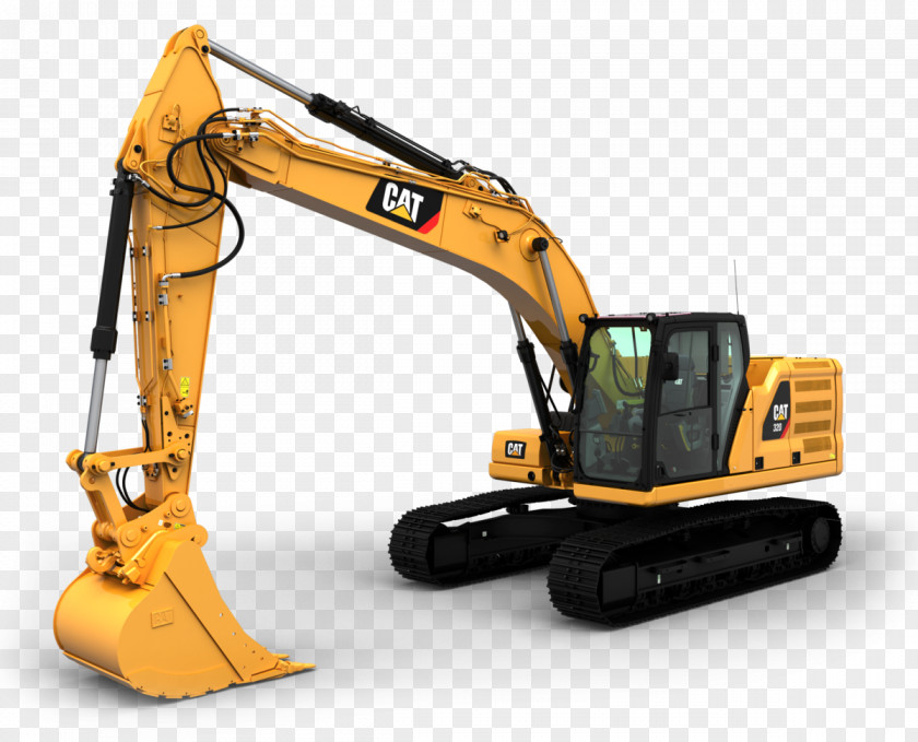 Excavator Caterpillar Inc. Heavy Machinery Die-cast Toy Crane PNG