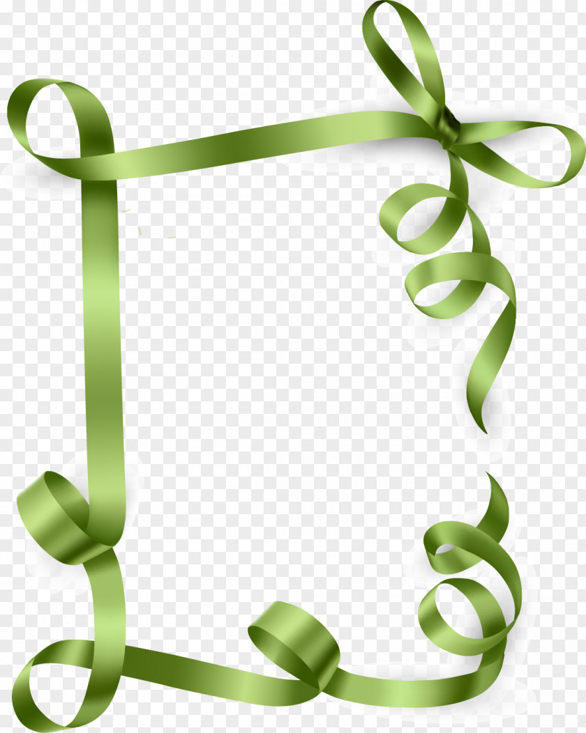 Ribbon Border Christmas Blue Clip Art PNG