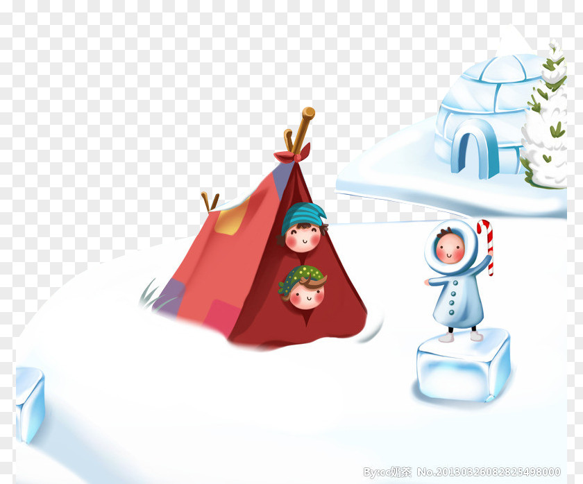 Snow Camping Winter Stock Illustration Cartoon PNG