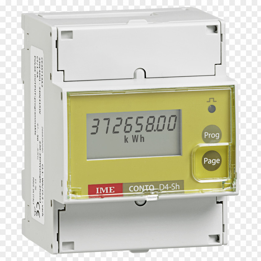 Energy Electricity Meter Kilowatt Hour Three-phase Electric Power DIN Rail PNG
