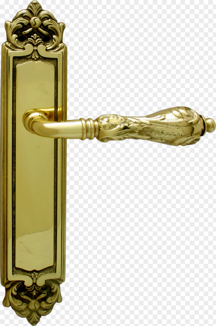 Libra Door Handle Italy Brass Furniture PNG