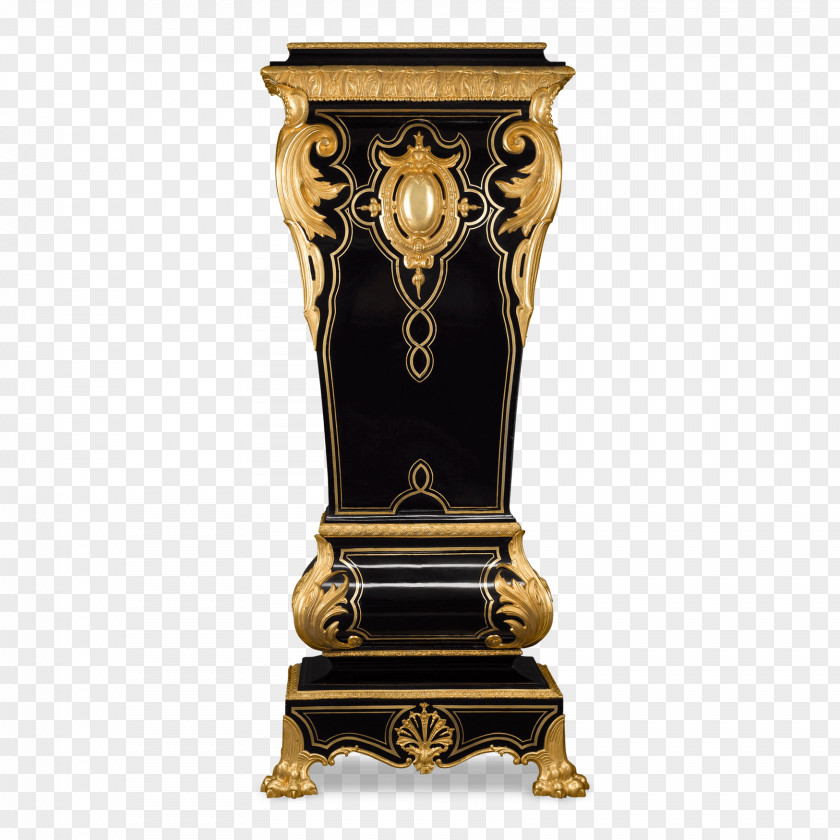 Monumental Mason Ormolu Antique Brass Furniture Pedestal PNG
