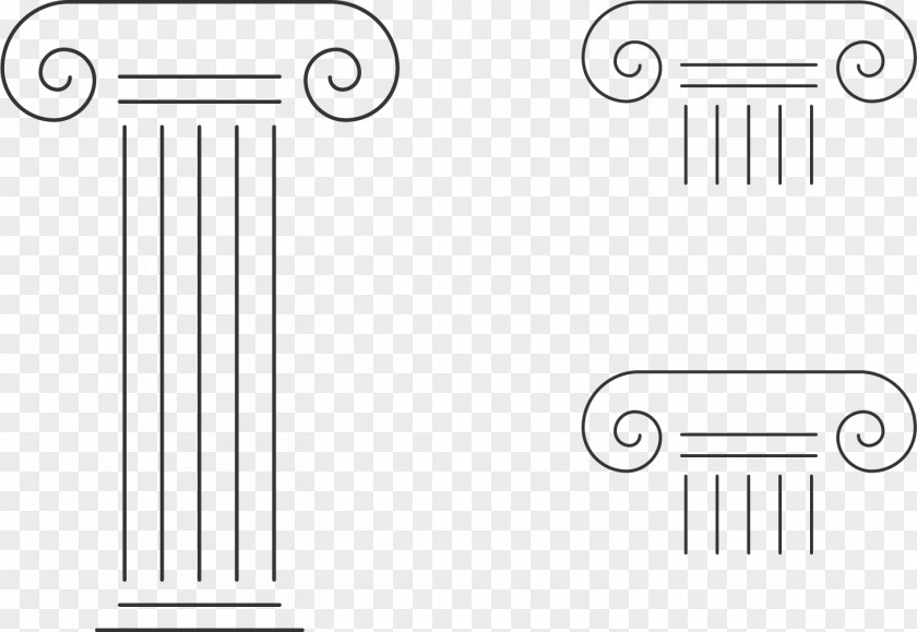 Single Wall Column Brand Structure Black And White Pattern PNG