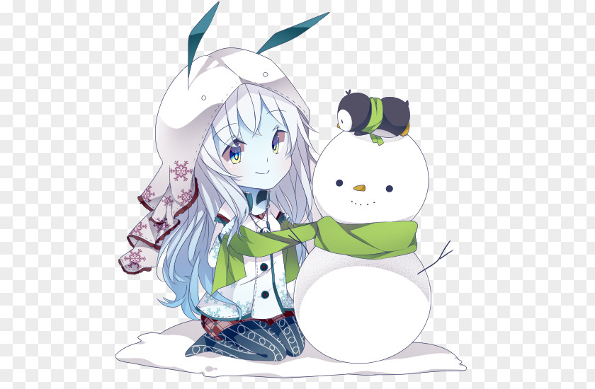 Drawing Snowman Bishōjo Moe Cuteness PNG
