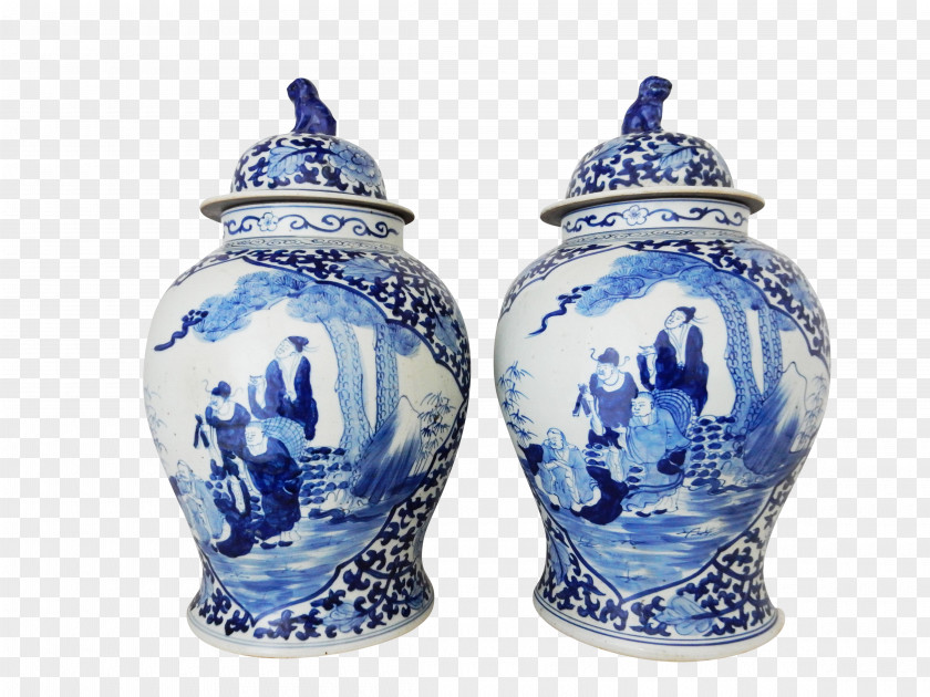 The Blue And White Porcelain Pottery Vase Ceramic Cobalt PNG