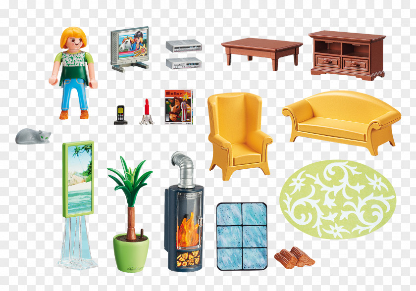 Toy Living Room Dollhouse Fireplace Playmobil PNG