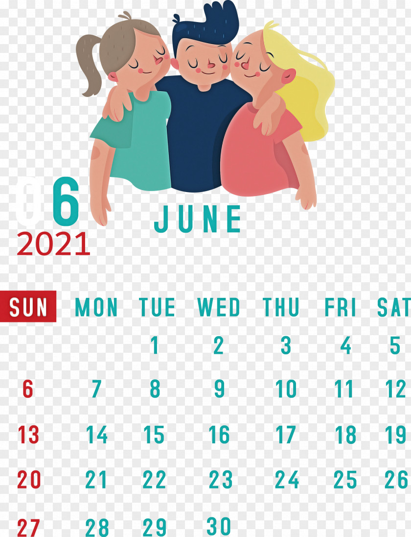 June 2021 Calendar Printable PNG