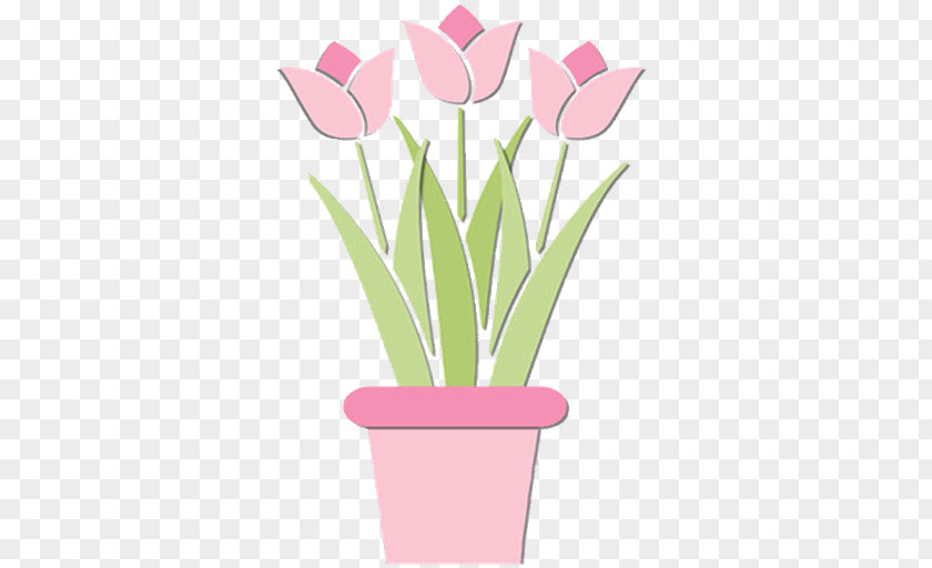 Stationery Pattern Tulip Cut Flowers Flowerpot Pink M Petal PNG