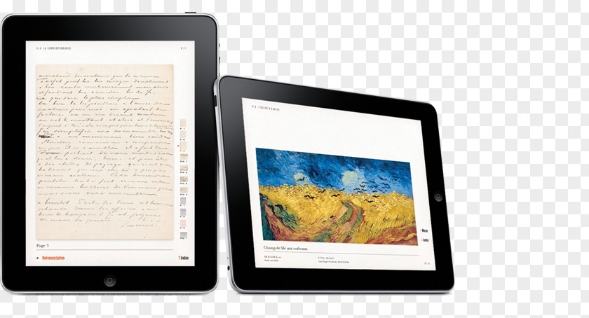 Van Gogh Tablet Computers Exhibition In A Cafe Death Comparison Of E-readers Multimedia PNG