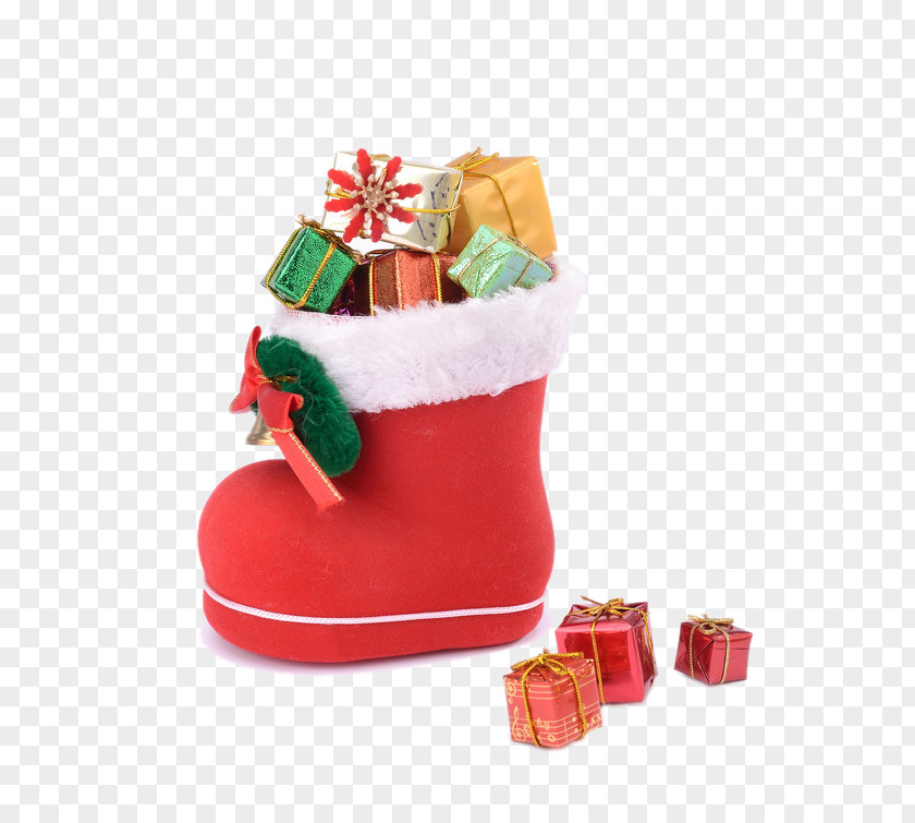 Christmas Snow Boots Decoration Gift PNG