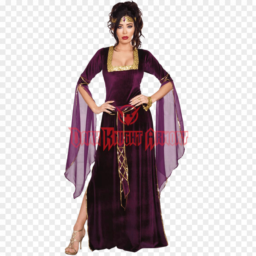 Medieval Princess Halloween Costume Dress Woman Middle Ages PNG